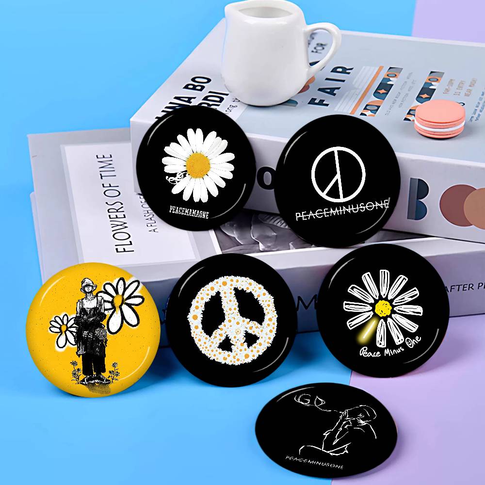 Peat Pellet Tray - P-P-Peaceminusones LOGO 58mm Broches Divertidos de