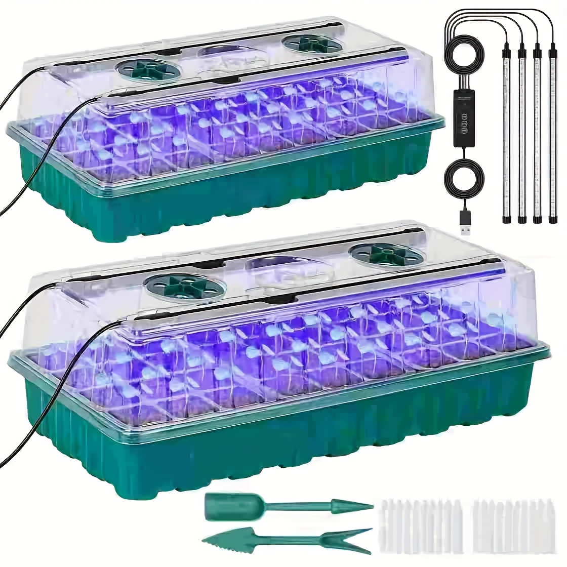 Humidity Dome Kit - Bandeja de germinación de 72 celdas